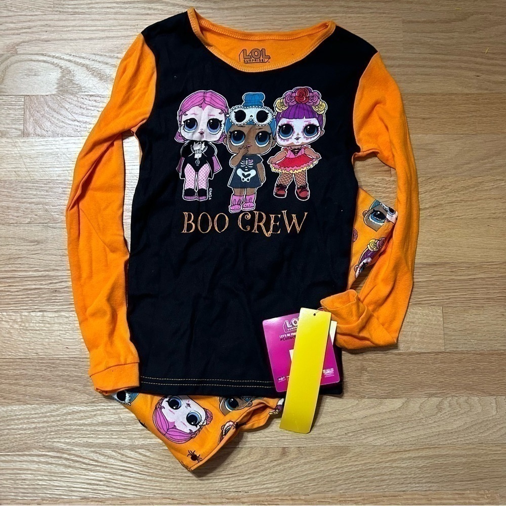 LOL Surprise Pajama Set NEW Sz 10 Orange Black Halloween Kids Girls